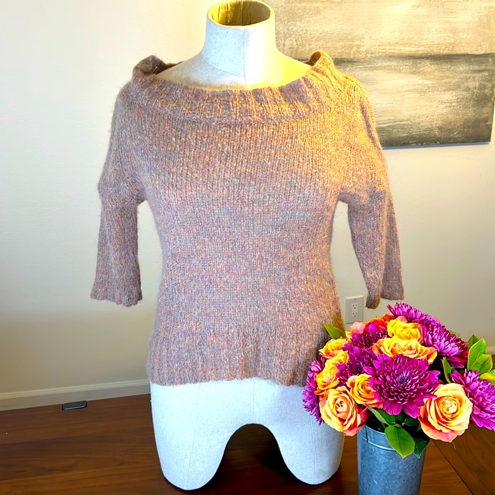 Ann Taylor Loft Scoop Neck Mohair Wool Blend Sweater Size XS